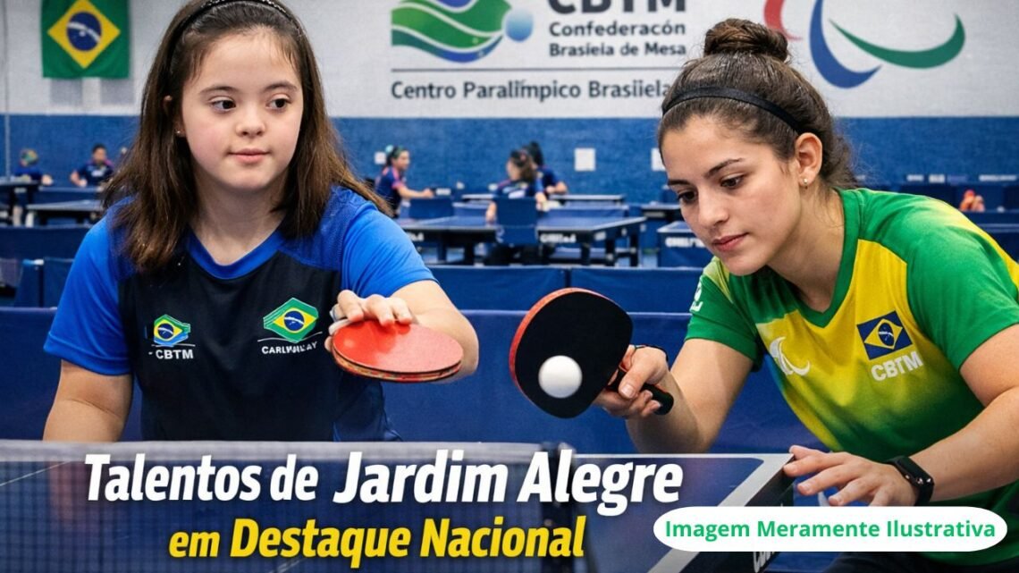 Talento de Jardim Alegre ganha destaque nacional no tênis de mesa paralímpico