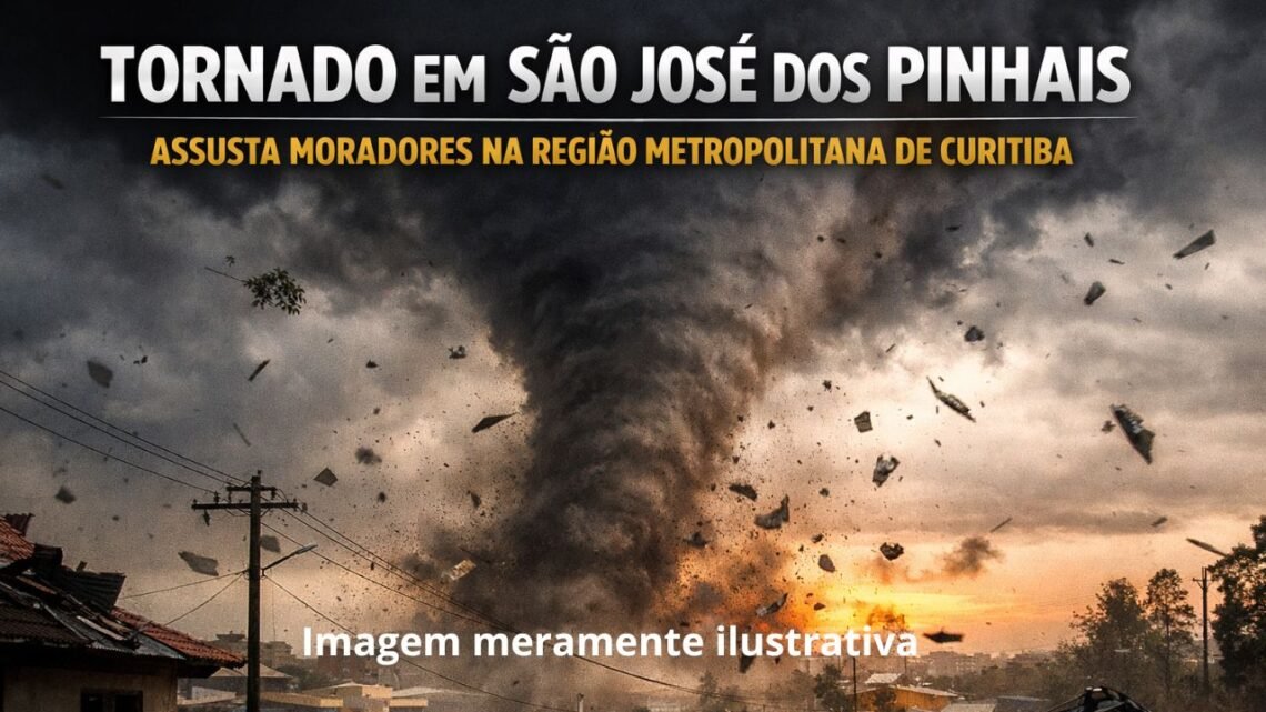 Tornado é registrado em São José dos Pinhais e assusta moradores