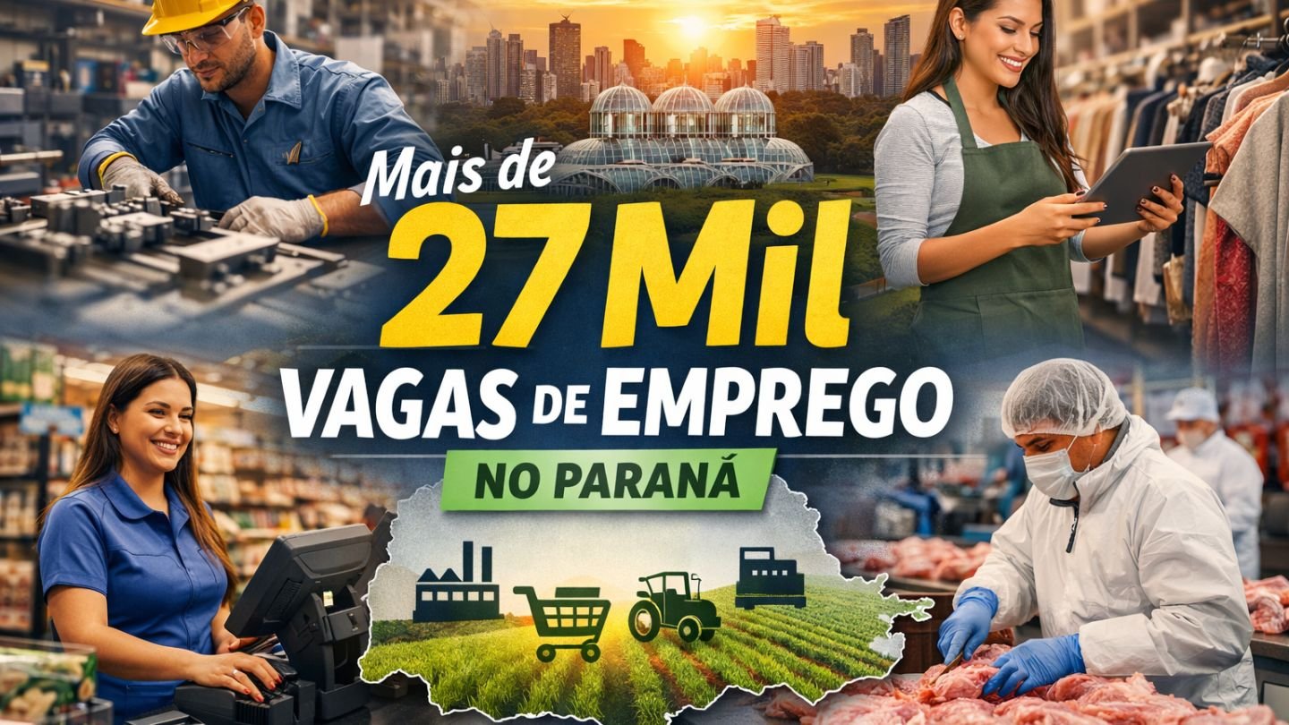 Imagem do artigo Paraná inicia a semana com mais de 27 mil vagas de emprego abertas em todas as regiões (1)