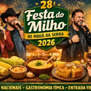 Imagem do artigo 28ª Festa do Milho de Mauá da Serra 2026: programação, shows e tudo o que você precisa saber