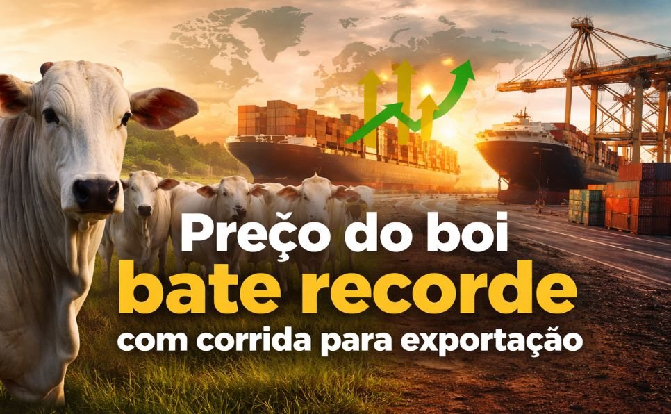 Mercado do boi gordo: Preço bate recorde com corrida para exportação à China e oferta restrita