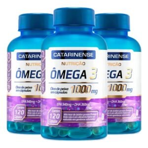 Kit 3 Ômega 3 1000mg Catarinense Pharma (360 Cápsulas)