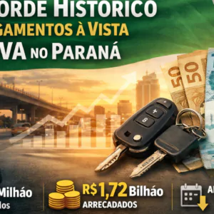 Imagem do artigo Paraná bate recorde histórico de pagamentos à vista do IPVA em 2026