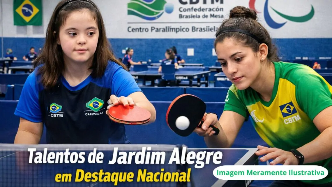 Talento de Jardim Alegre ganha destaque nacional no tênis de mesa paralímpico