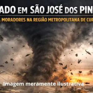 Imagem de Tornado é registrado em São José dos Pinhais e assusta moradores