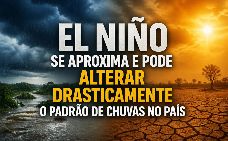Imagem do artigo El Niño avança e começa a mudar o padrão de chuvas no Brasil já no começo de maio
