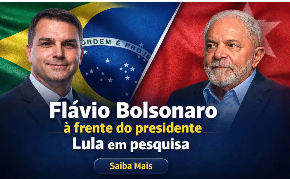 Imagem do artigo Nova pesquisa Genial Quest mostra o senador Flávio Bolsonaro à frente do presidente Lula