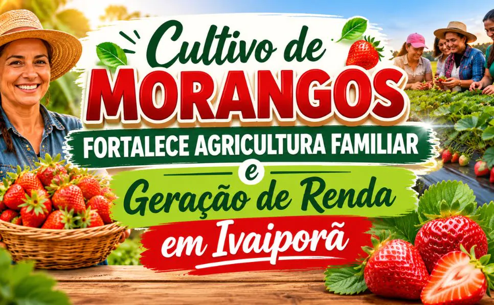 Imagem do artigo Parceria fortalece empreendedorismo feminino e impulsiona o cultivo de morangos na agricultura familiar de Ivaiporã