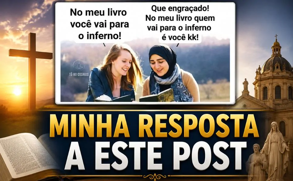 Imagem do artigo Reagindo a um post que critica as religiões. Video de ex-ateu que explica porque o Cristianismo e a religão verdadeira